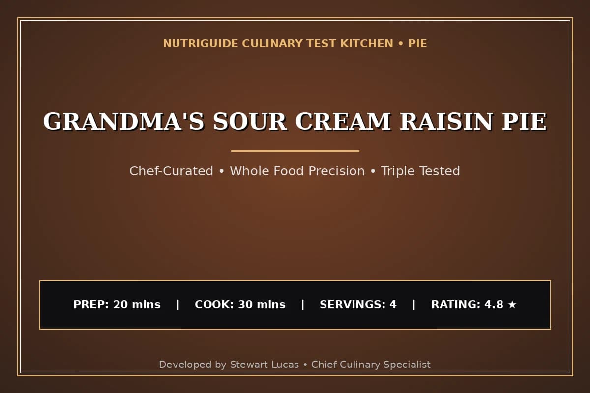 Grandma'S Sour Cream Raisin Pie