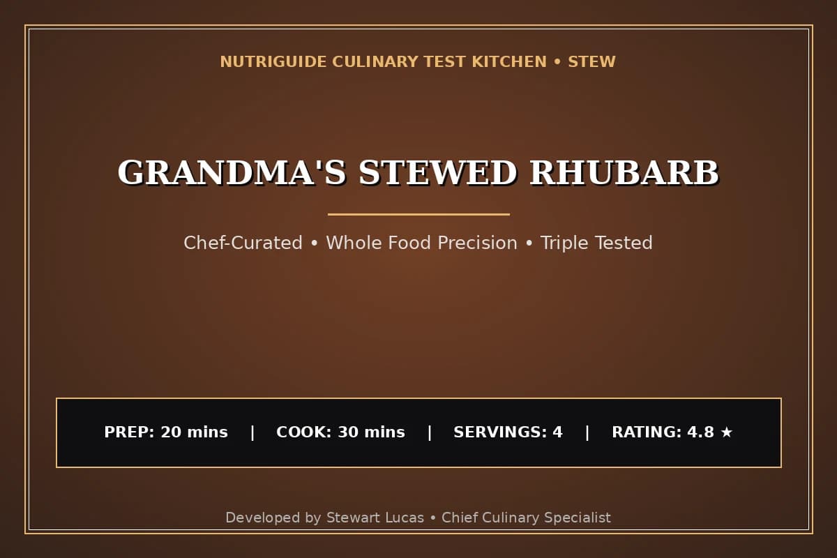 Grandma'S Stewed Rhubarb