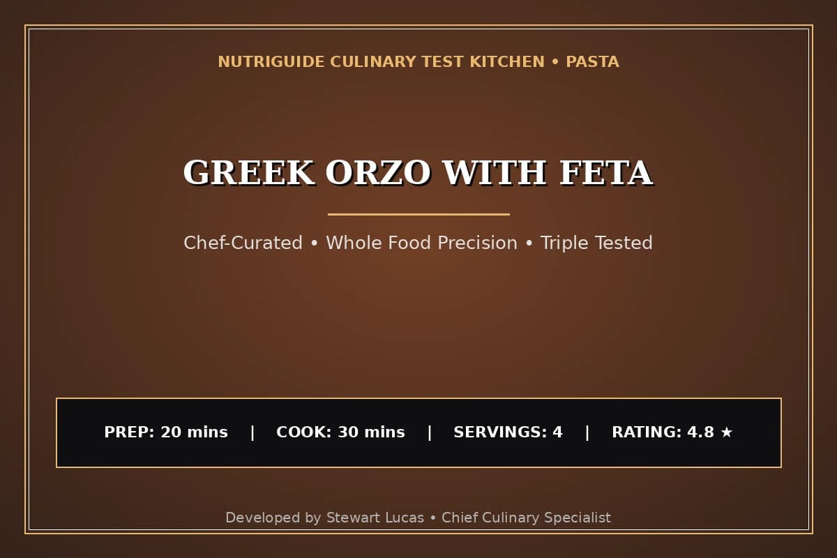 Greek Orzo With Feta