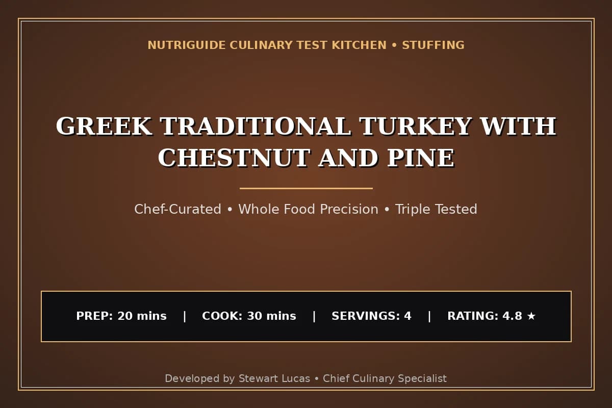 Greek Traditional Turkey With Chestnut And Pine