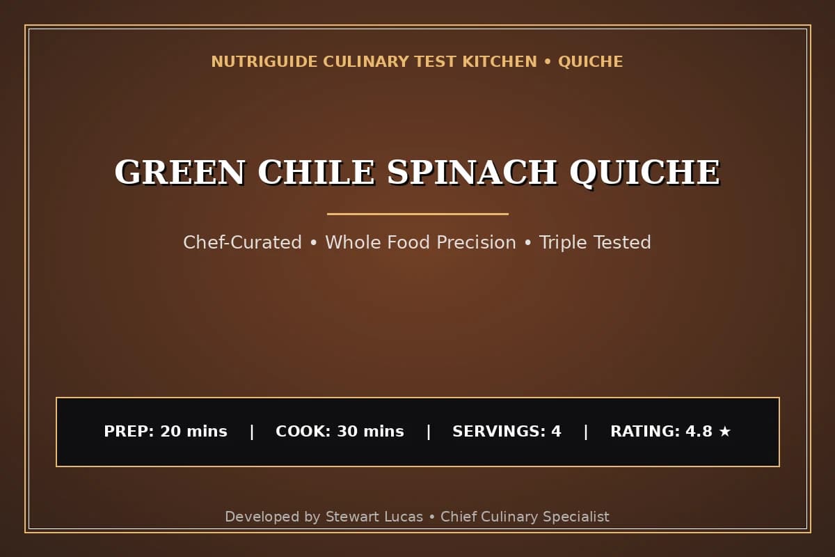 Green Chile Spinach Quiche