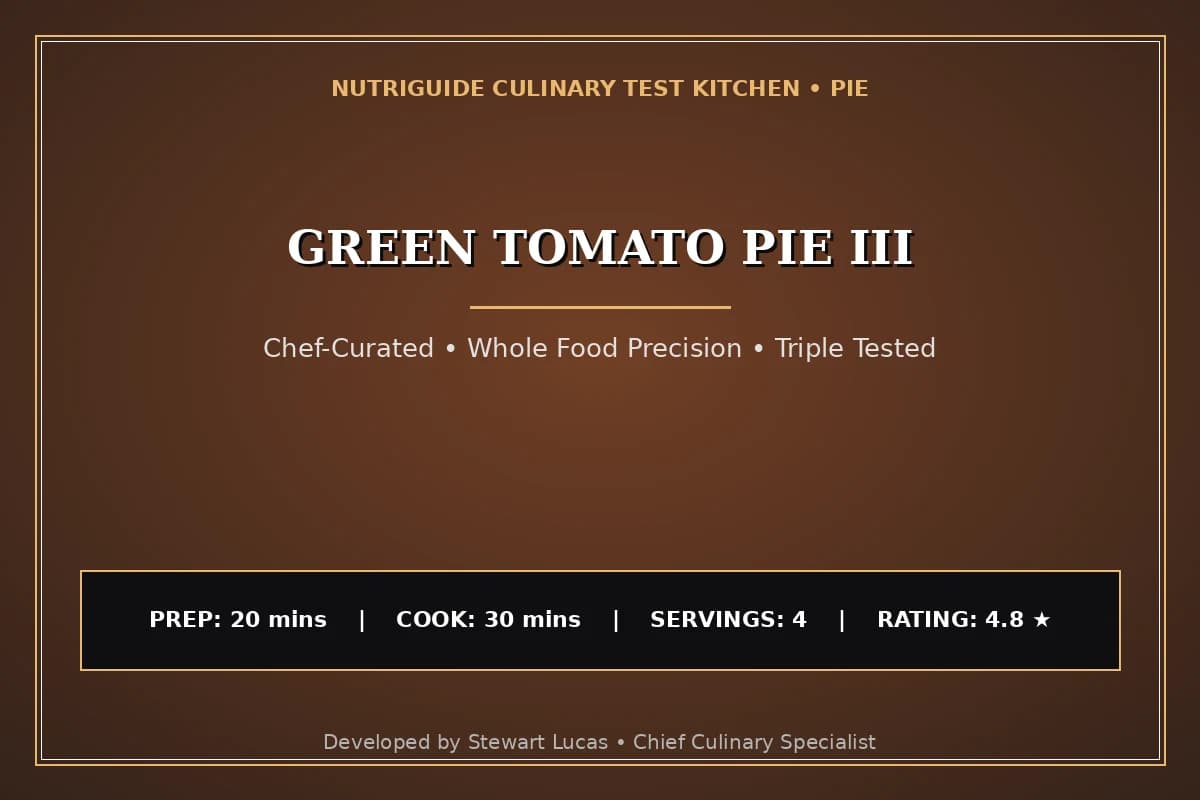 Green Tomato Pie Iii