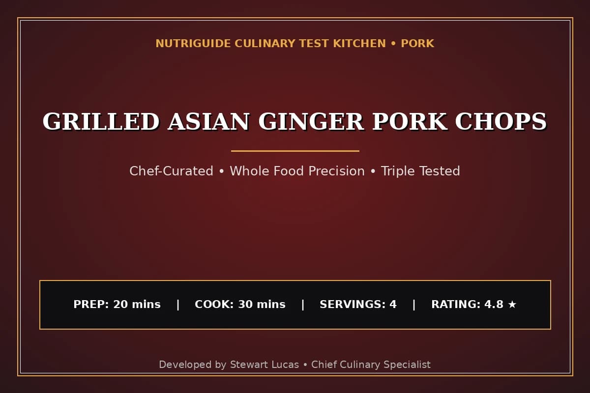 Grilled Asian Ginger Pork Chops