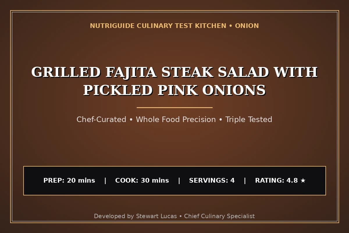 Grilled Fajita Steak Salad With Pickled Pink Onions