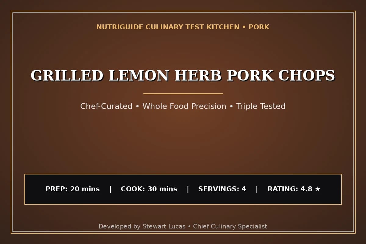 Grilled Lemon Herb Pork Chops