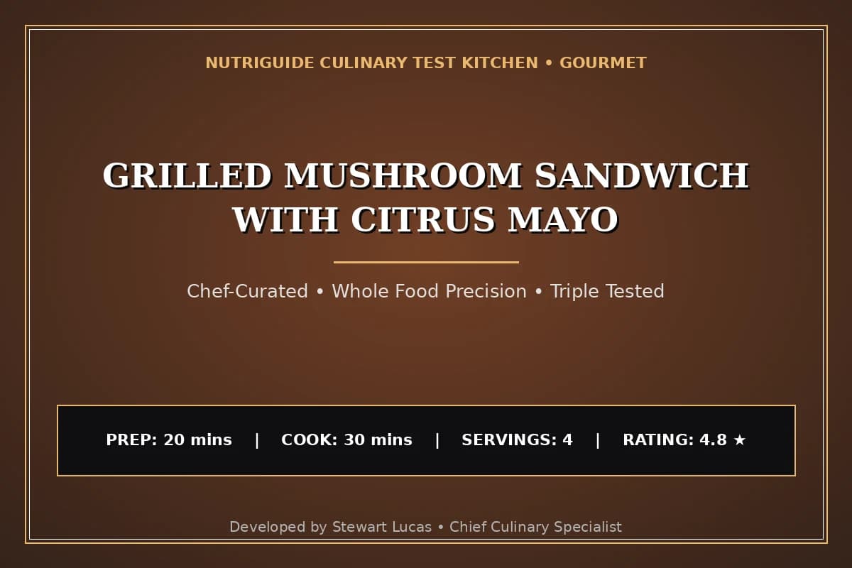 Grilled Mushroom Sandwich With Citrus Mayo
