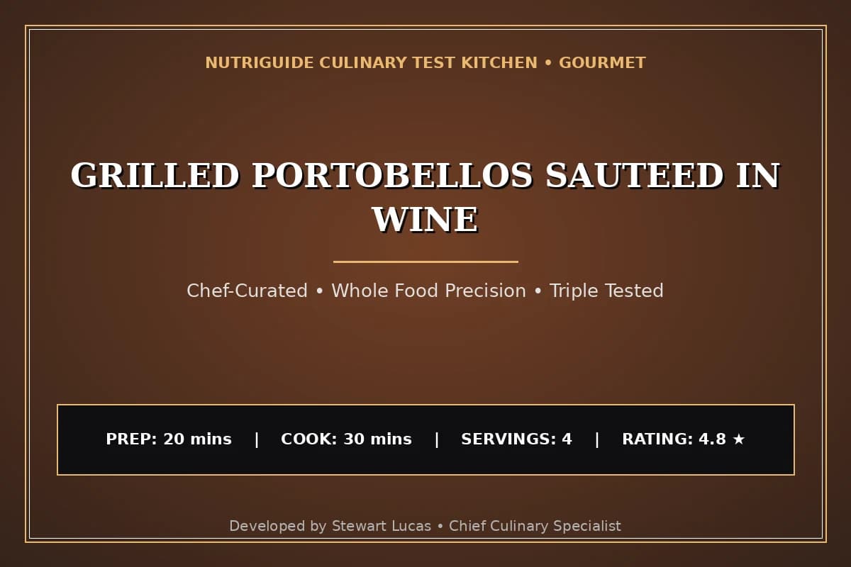 Grilled Portobellos Sauteed In Wine