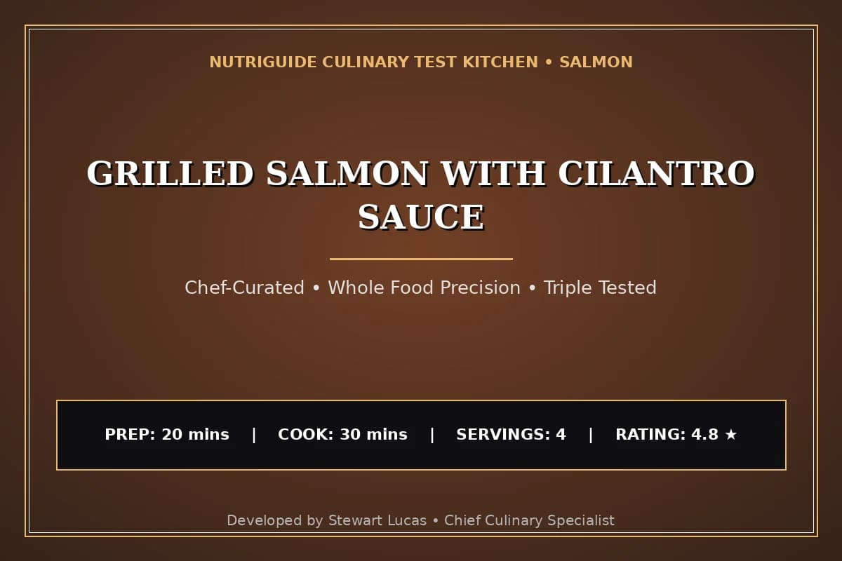 Grilled Salmon With Cilantro Sauce