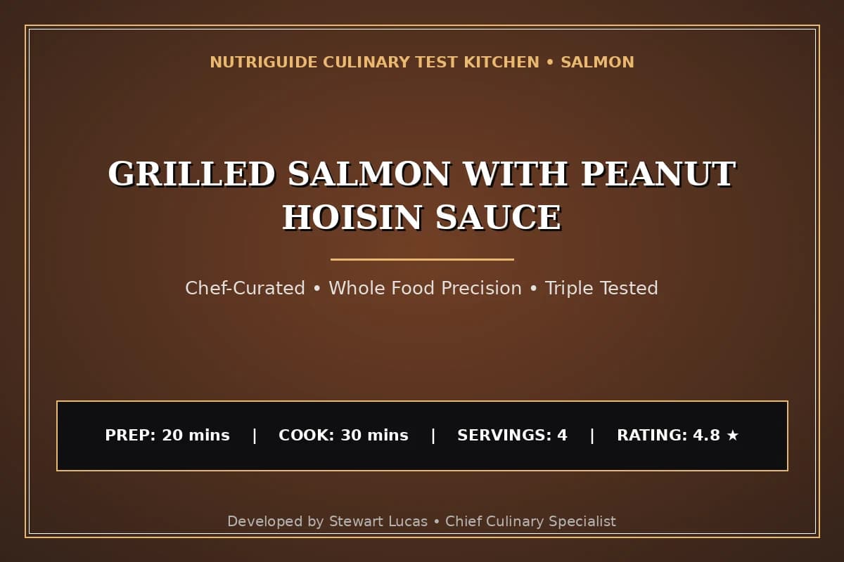 Grilled Salmon With Peanut Hoisin Sauce