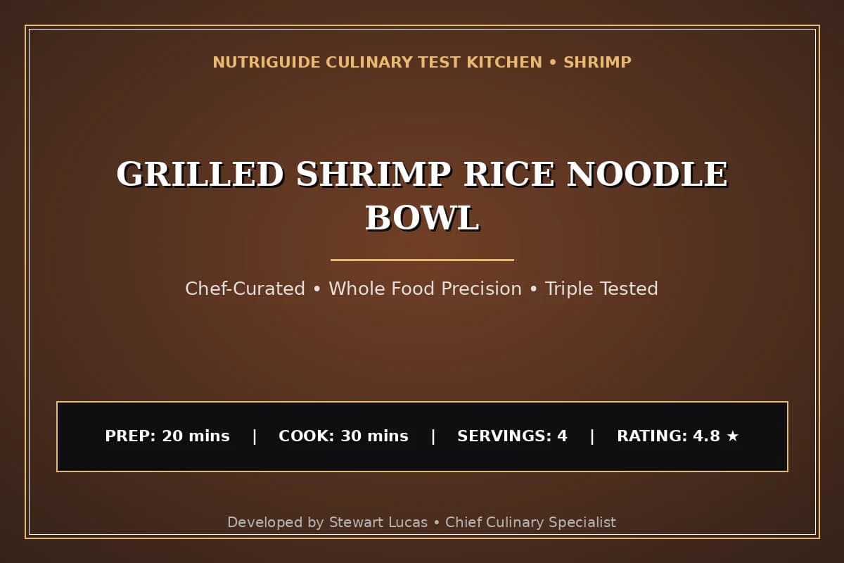 Grilled Shrimp Rice Noodle Bowl