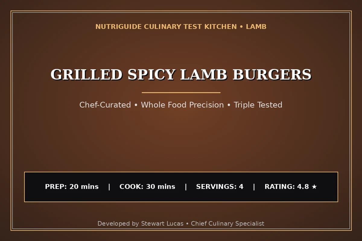 Grilled Spicy Lamb Burgers