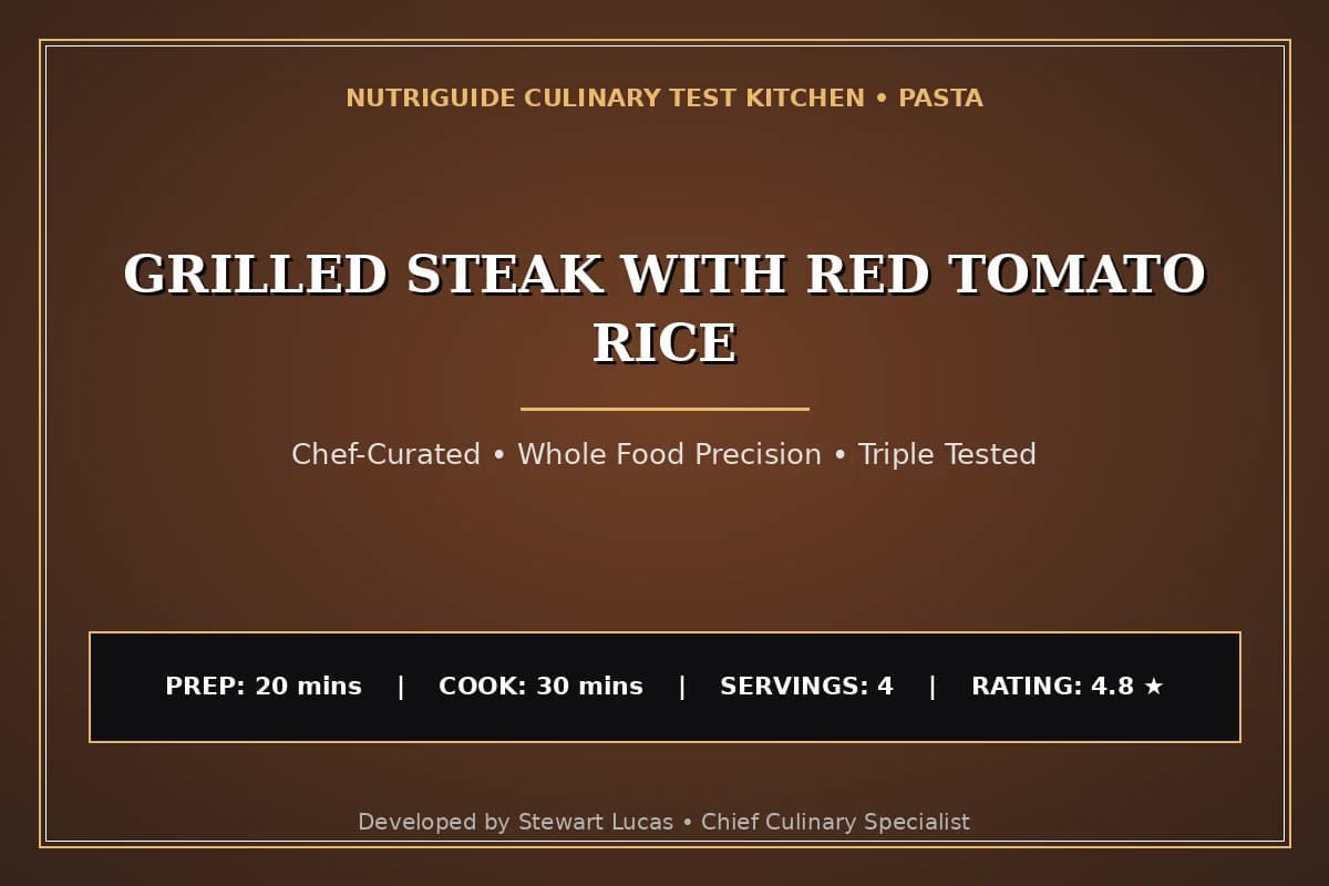 Grilled Steak With Red Tomato Rice