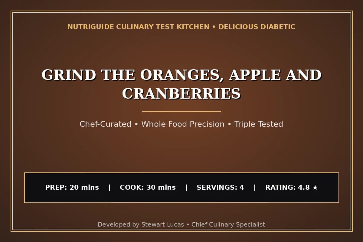 Grind The Oranges, Apple And Cranberries