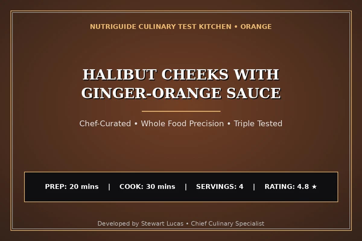 Halibut Cheeks With Ginger-Orange Sauce