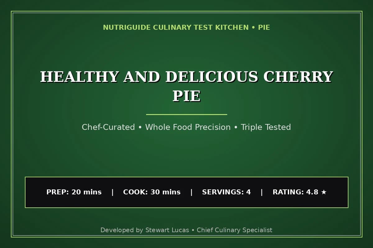 Healthy And Delicious Cherry Pie