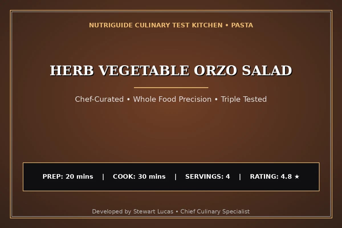 Herb Vegetable Orzo Salad