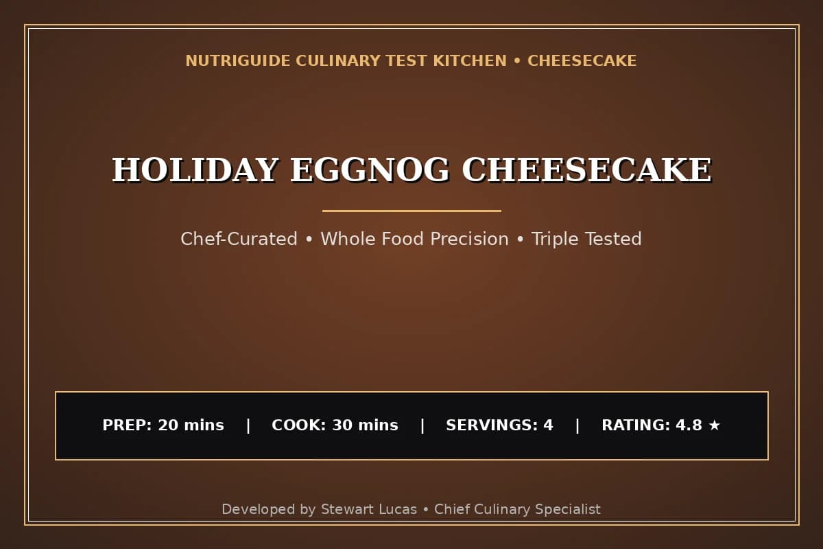 Holiday Eggnog Cheesecake