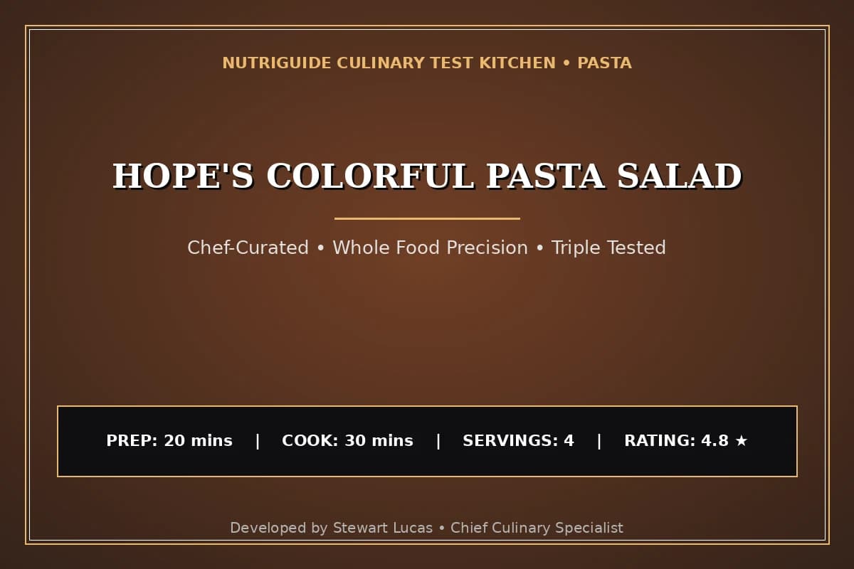 Hope'S Colorful Pasta Salad