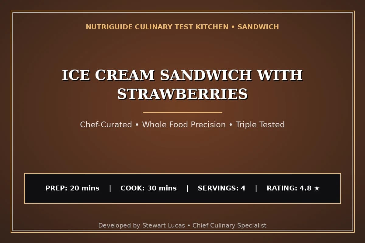 Ice Cream Sandwich With Strawberries