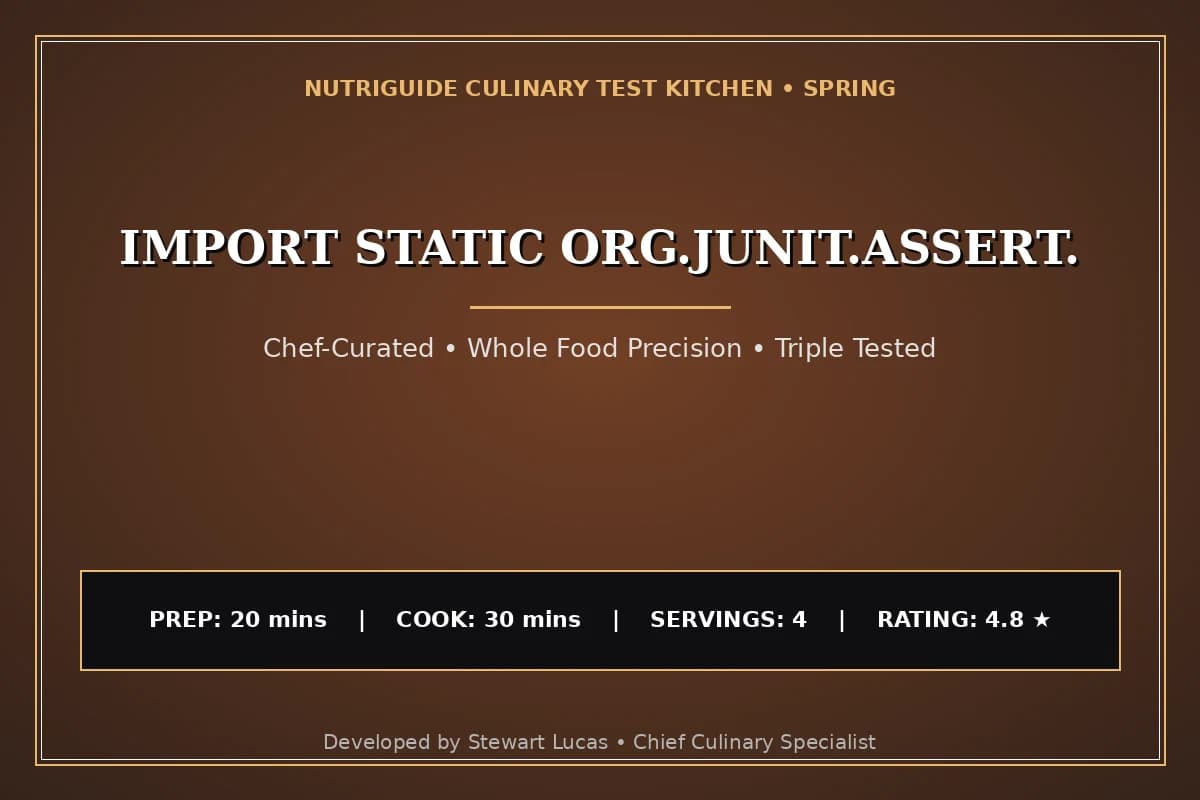 Import Static Org.Junit.Assert.