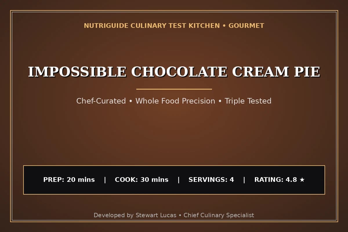Impossible Chocolate Cream Pie