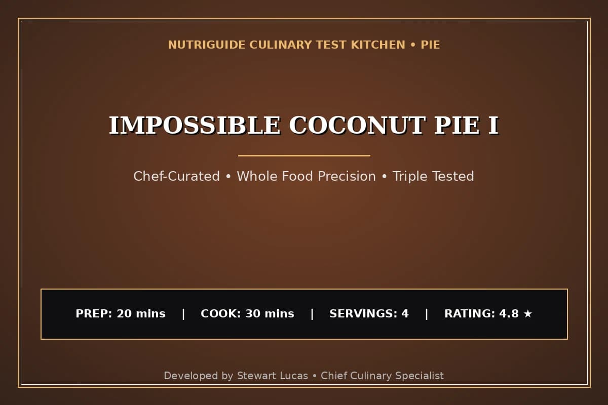 Impossible Coconut Pie I