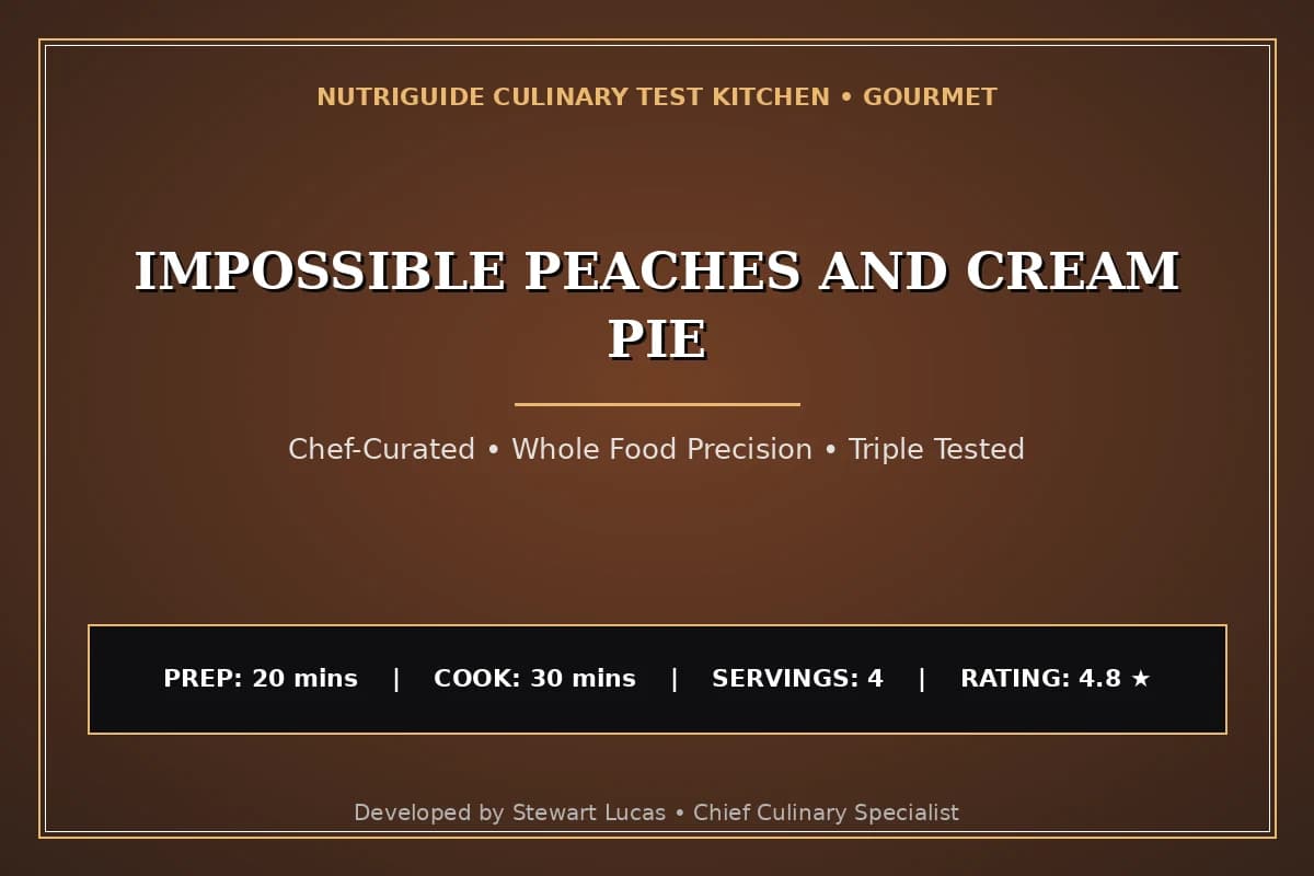 Impossible Peaches And Cream Pie
