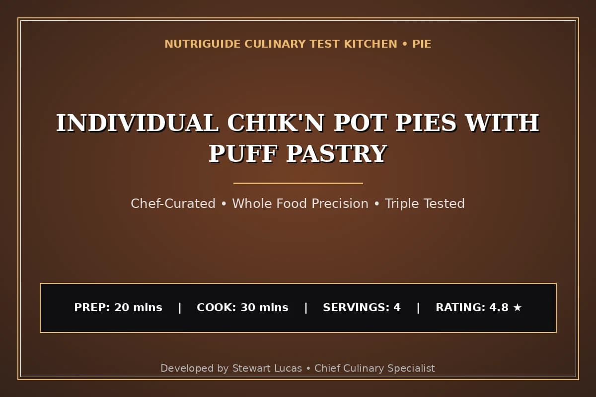Individual Chik'N Pot Pies With Puff Pastry