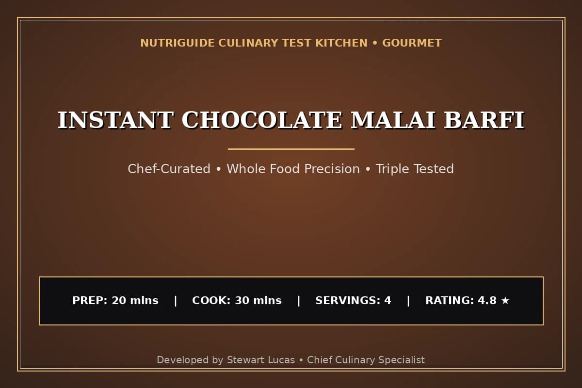 Instant Chocolate Malai Barfi