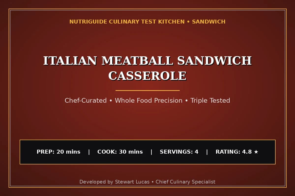 Italian Meatball Sandwich Casserole