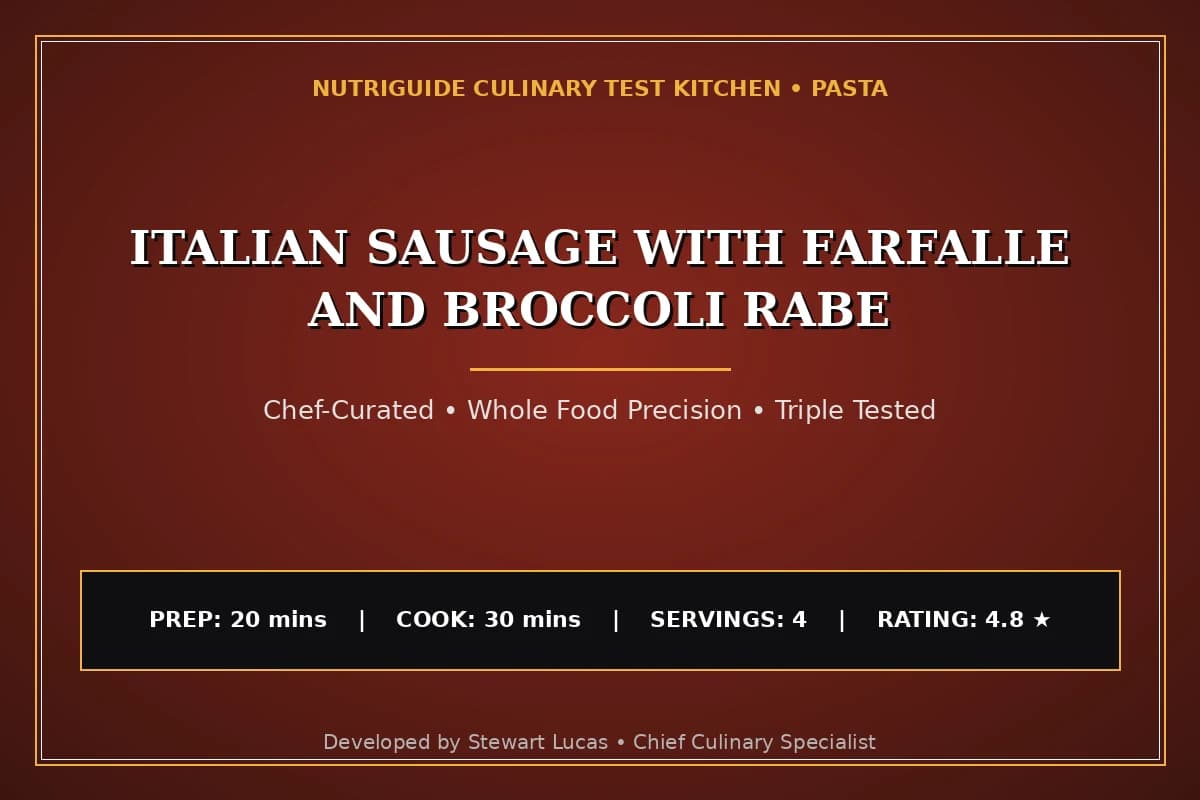 Italian Sausage With Farfalle And Broccoli Rabe