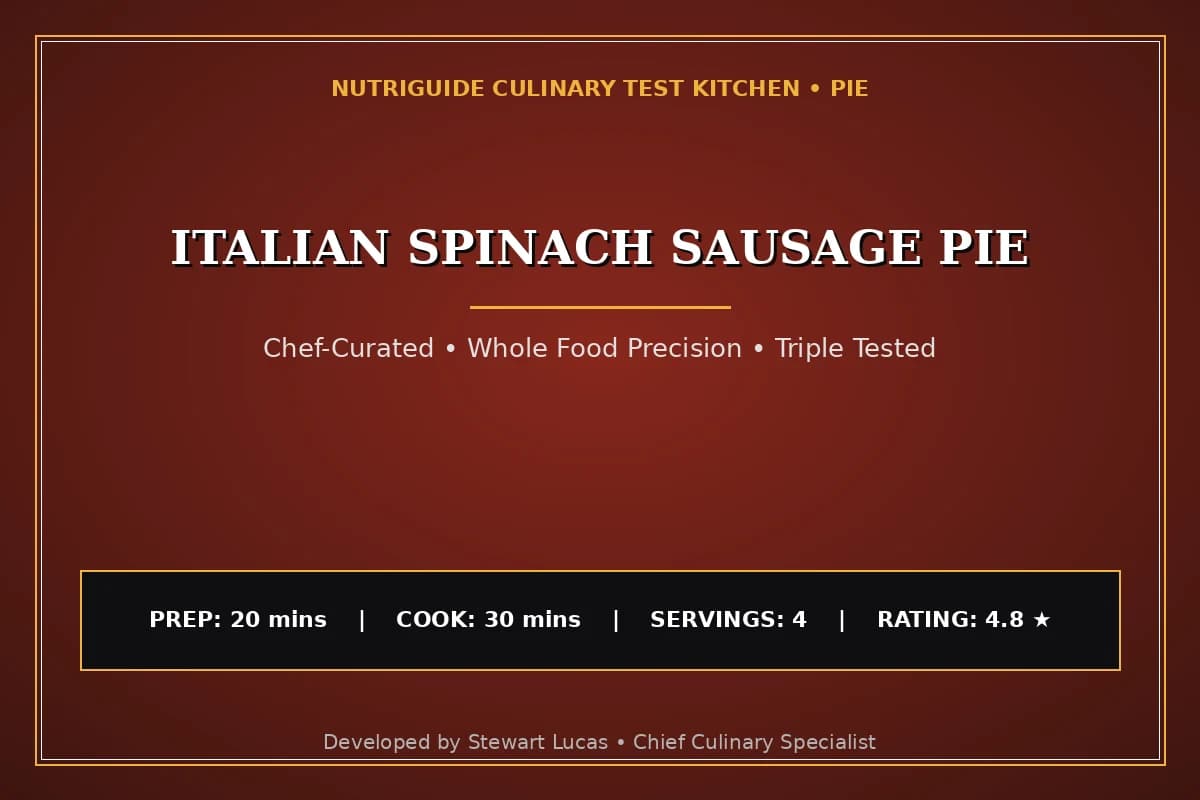Italian Spinach Sausage Pie