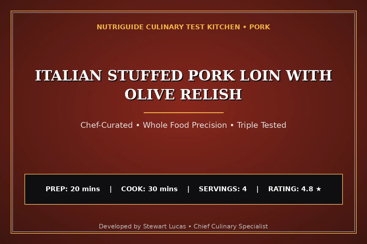 Italian Stuffed Pork Loin With Olive Relish