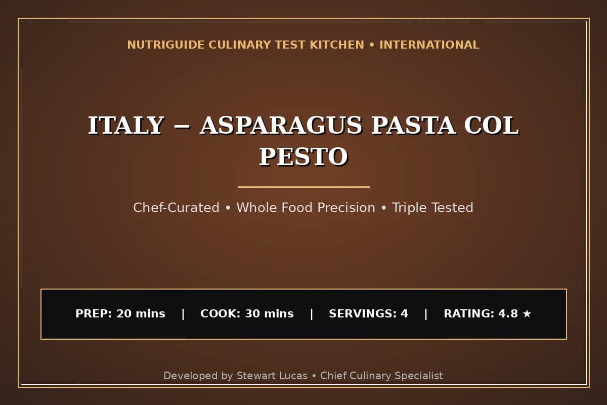 Italy − Asparagus Pasta Col Pesto