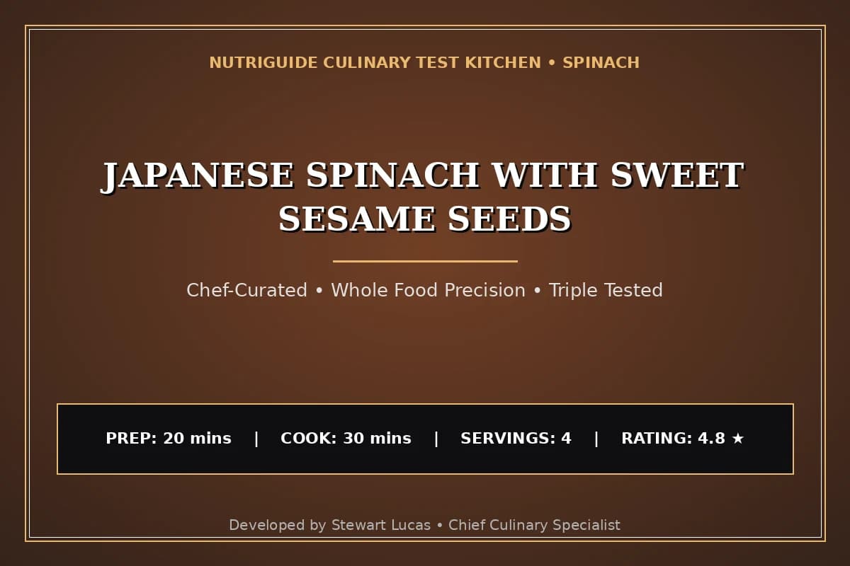 Japanese Spinach With Sweet Sesame Seeds