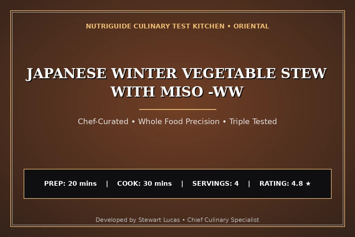 Japanese Winter Vegetable Stew With Miso -Ww