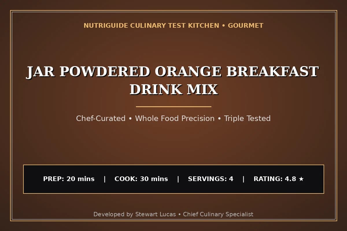Jar Powdered Orange Breakfast Drink Mix