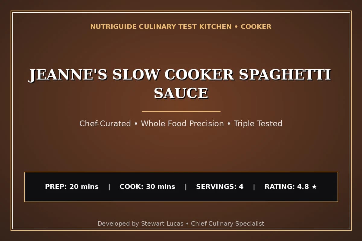 Jeanne'S Slow Cooker Spaghetti Sauce