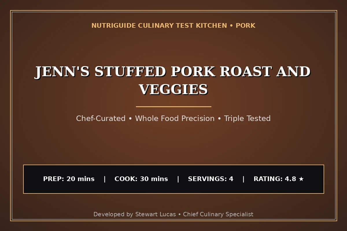 Jenn'S Stuffed Pork Roast And Veggies