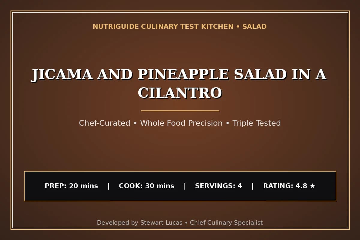 Jicama And Pineapple Salad In A Cilantro