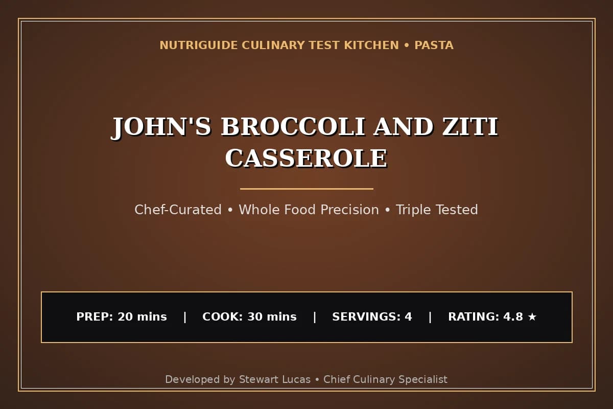 John'S Broccoli And Ziti Casserole