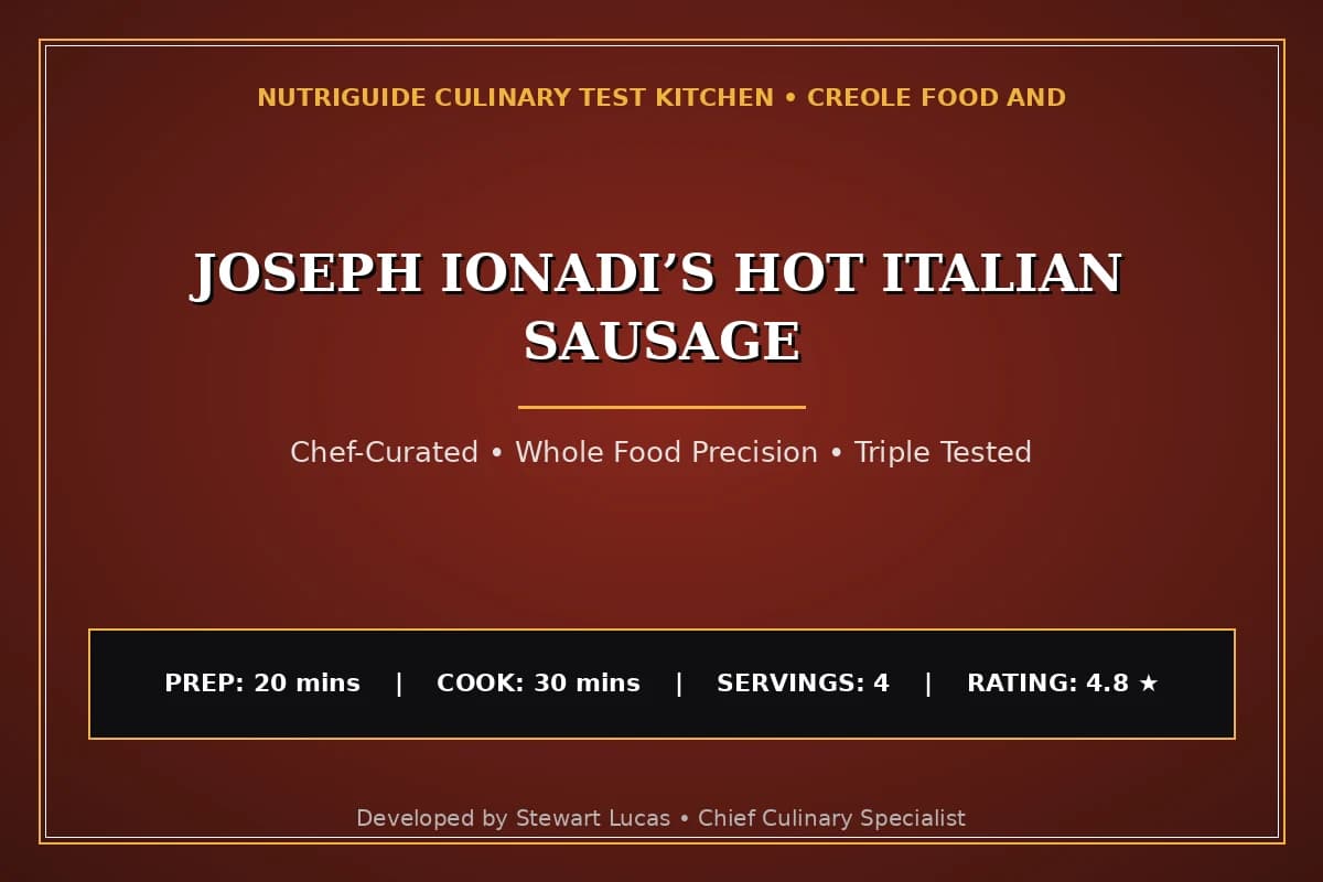 Joseph Ionadi’S Hot Italian Sausage