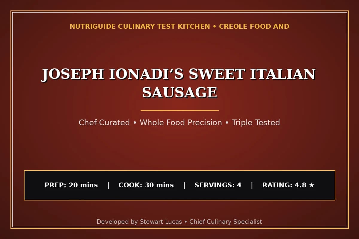 Joseph Ionadi’S Sweet Italian Sausage