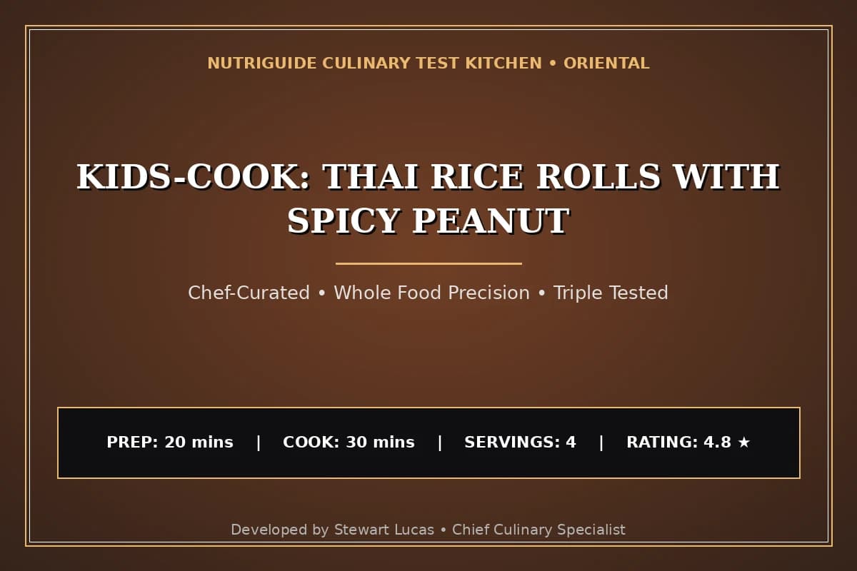 Kids-Cook: Thai Rice Rolls With Spicy Peanut
