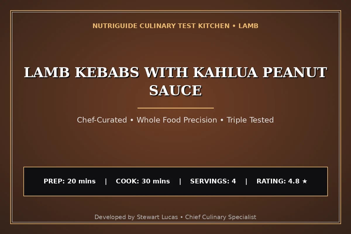 Lamb Kebabs With Kahlua Peanut Sauce