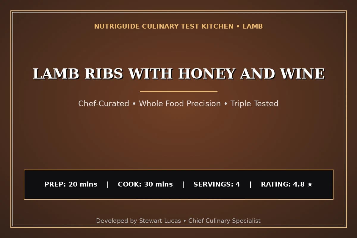 Lamb Ribs With Honey And Wine