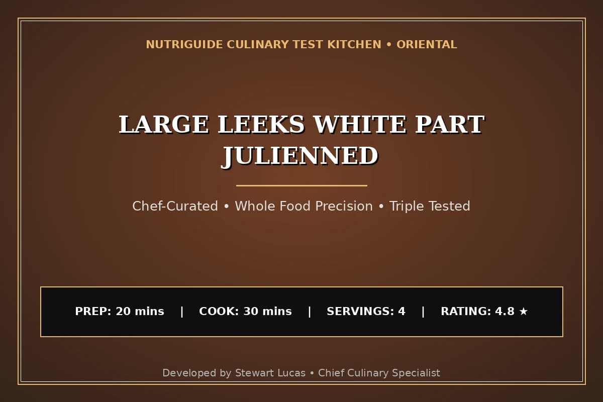 Large Leeks White Part Julienned