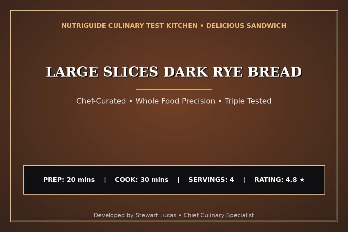 Large Slices Dark Rye Bread