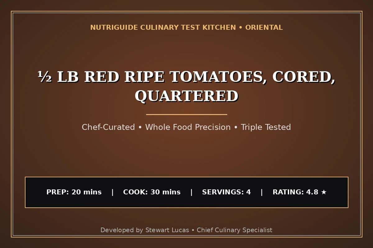 ½ Lb Red Ripe Tomatoes, Cored, Quartered