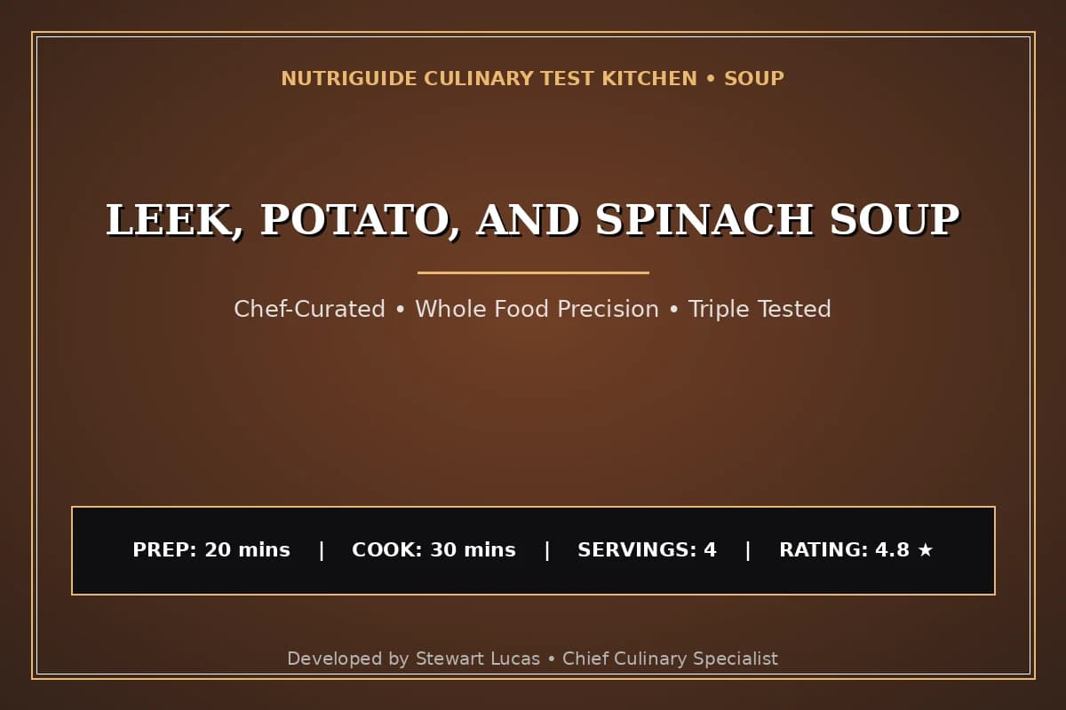 Leek, Potato, And Spinach Soup